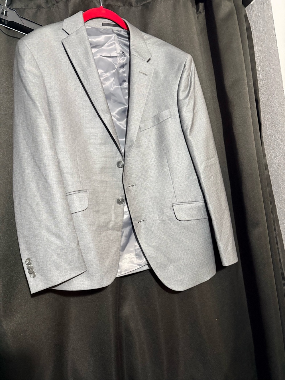 Kenneth Cole Reaction Light Gray Two-Button Blazer